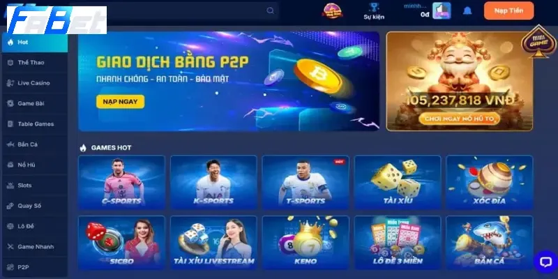 Kho game phong phú và hấp dẫn tại nhà cái Fabet